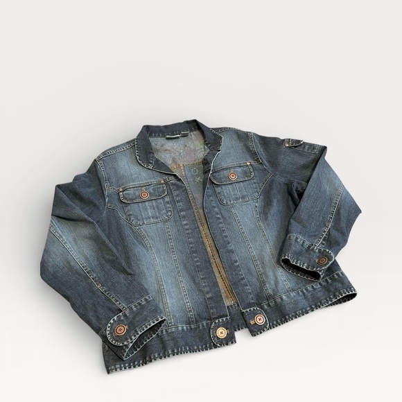 Chico's Blue Denim Jean Jacket - Picture 8 of 9